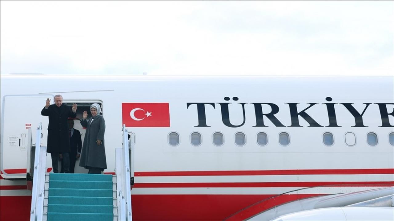 Cumhurbaşkanı Erdoğan Türkmenistan'a geldi